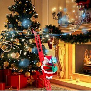 Santa Climbing Ladder Electric,Christmas Decorations Super Climbing Santa...